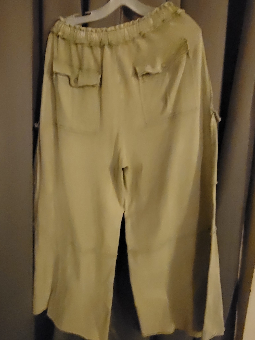easel Olive Green Wide‑Leg Cargo Pants - Picture 3 of 10